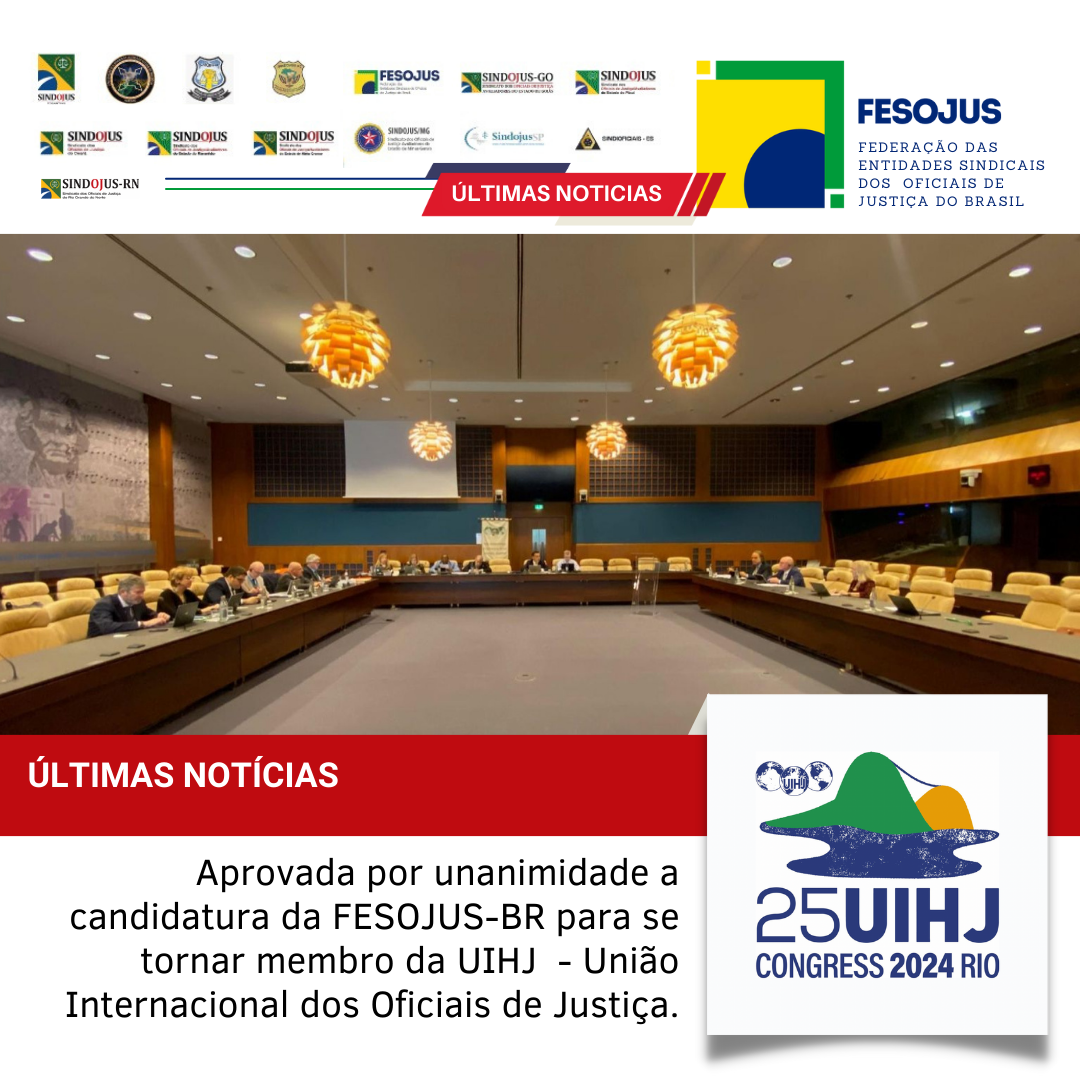 No momento você está vendo FESOJUS do Brasil se torna membro da UIHJ