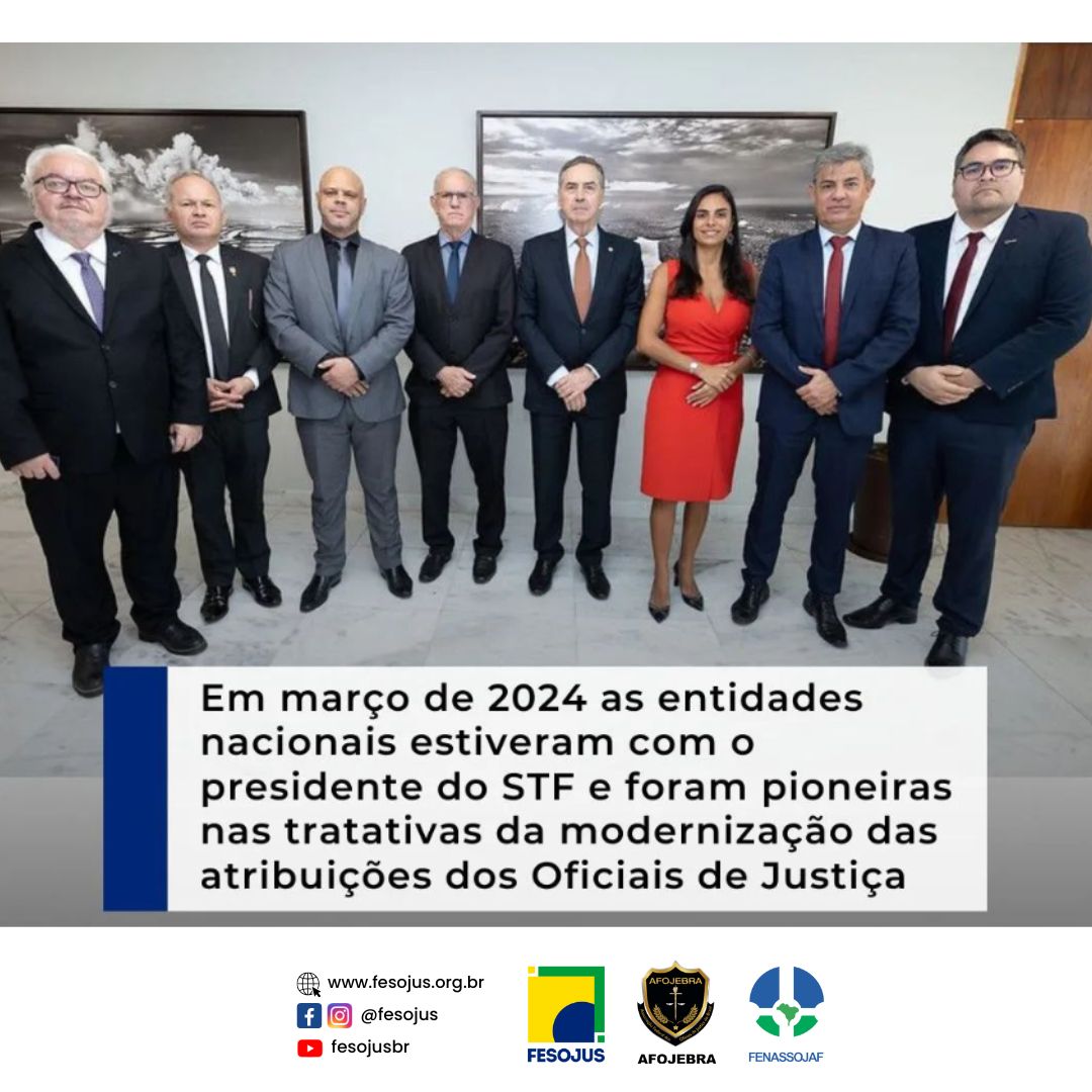 Em visita ao presidente do STF, em março de 2024, entidades representativas da categoria foram pioneiras nas tratativas de modernização das atribuições do cargo