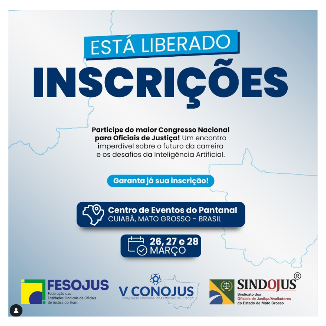 V CONOJUS – FAÇA SUA INSCRIÇÃO !